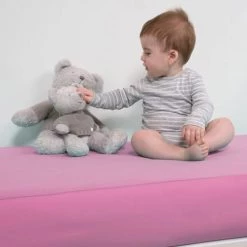 MINEA Linge De Lit Bébé Alèse B-Sensible Rose 70x140 Impermeable & Anti-acariens -Linge de lit bébé Soldes alese b sensible rose 70x140 impermeable anti acariens 1