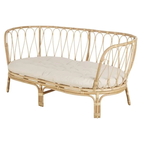 Maisons Du Monde Fauteuils Et Poufs Enfant Banquette 2 Places En Rotin 2 Maisons Du Monde Fauteuils Et Poufs Enfant Banquette 2 Places En Rotin – Image 2