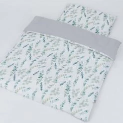 Sevira Kids Linge De Lit Bébé Couette Et Oreiller Bébé En Coton, Eucalyptus 100x135cm -Linge de lit bébé Soldes couette et oreiller bebe en coton eucalyptus 100x135cm 3
