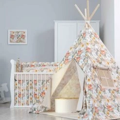 Sevira Kids Linge De Lit Bébé Couette Et Oreiller Bébé En Coton, Néo Vintage 90x120cm -Linge de lit bébé Soldes couette et oreiller bebe en coton neo vintage 90x120cm 5