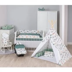 Sevira Kids Linge De Lit Bébé Couette Et Oreiller Bébé En Coton - SAFARI 100x135cm -Linge de lit bébé Soldes couette et oreiller bebe en coton safari 100x135cm 4