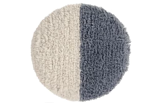 Lorena Canals Matelas De Sol Enfant Coussin De Sol Laine Bicolore Bleu Beige D70cm 2 Lorena Canals Matelas De Sol Enfant Coussin De Sol Laine Bicolore Bleu Beige D70cm