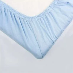 Kinousses Linge De Lit Bébé Drap Housse Bébé 40 X 80 Cm Bleu Coton -Linge de lit bébé Soldes drap housse bebe 40 x 80 cm bleu coton 2