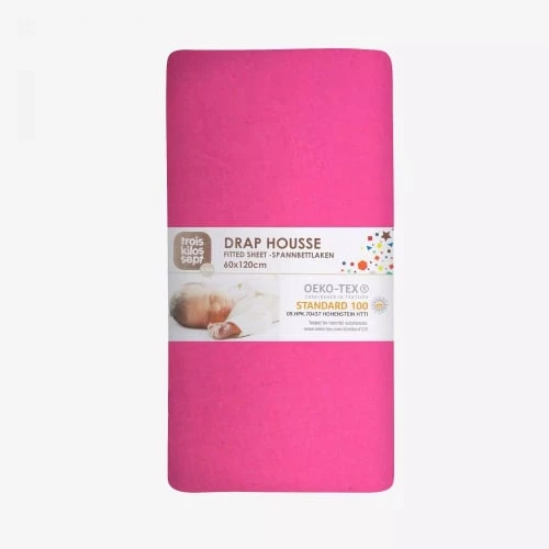 Kinousses Linge De Lit Bébé Drap Housse Bébé 40 X 80 Cm Fuchsia Coton 6 Kinousses Linge De Lit Bébé Drap Housse Bébé 40 X 80 Cm Fuchsia Coton – Image 4