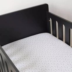 Kinousses Linge De Lit Bébé Drap Housse Bébé 60 X 120 Cm Gris Coton -Linge de lit bébé Soldes drap housse bebe 60 x 120 cm gris coton 1