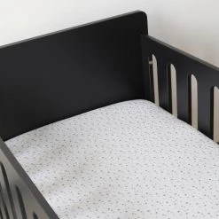 Kinousses Linge De Lit Bébé Drap Housse Bébé 60 X 120 Cm Gris Coton -Linge de lit bébé Soldes drap housse bebe 60 x 120 cm gris coton 2