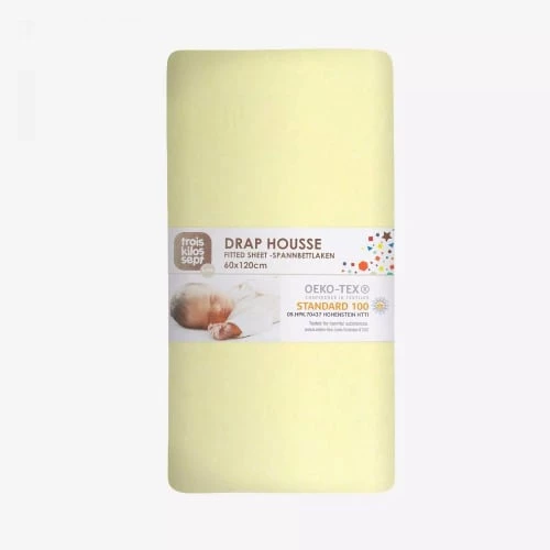 Kinousses Linge De Lit Bébé Drap Housse Bébé 60 X 120 Cm Jaune Coton 6 Kinousses Linge De Lit Bébé Drap Housse Bébé 60 X 120 Cm Jaune Coton – Image 4