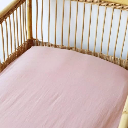 Kinousses Linge De Lit Bébé Drap Housse Bébé 60 X 120 Cm Vieux Rose Coton 4 Kinousses Linge De Lit Bébé Drap Housse Bébé 60 X 120 Cm Vieux Rose Coton – Image 2