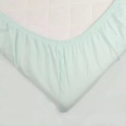 Kinousses Linge De Lit Bébé Drap Housse Bébé 70 X 140 Cm Vert D'eau Coton -Linge de lit bébé Soldes drap housse bebe 70 x 140 cm vert d eau coton 3