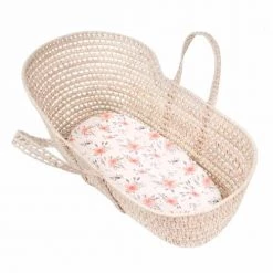 Sevira Kids Linge De Lit Bébé Drap Housse Couffin Ovale En Bambou, Corail