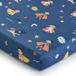 Becquet Linge De Lit Enfant Drap-housse Enfant 90x190 Bleu En Coton