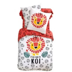 Becquet Linge De Lit Enfant Drap-housse Enfant 90x190 Rouge En Coton -Linge de lit bébé Soldes drap housse enfant 90x190 rouge en coton 2