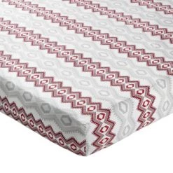 Becquet Linge De Lit Enfant Drap-housse Enfant Réversible 90x190 Rouge En Coton