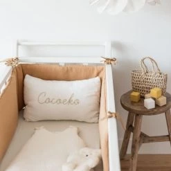 Cocoeko Linge De Lit Bébé Drap Housse Gaze De Coton Ecru (60 X 120 Cm) -Linge de lit bébé Soldes drap housse gaze de coton ecru 60 x 120 cm 3