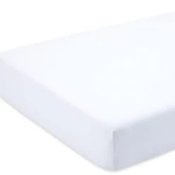 Bemini Linge De Lit Bébé Drap Housse Pour Berceau 40 X 90 Cm Blanc