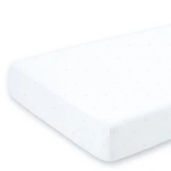 Bemini Linge De Lit Bébé Drap Housse Pour Lit 60 X 120 Cm Pois Gris