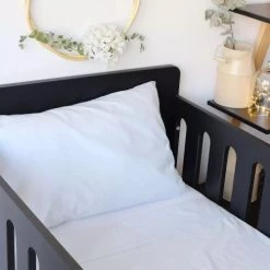 Kinousses Linge De Lit Bébé Drap Plat Bébé Bleu Coton -Linge de lit bébé Soldes drap plat bebe bleu coton 3