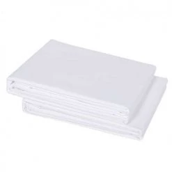 P'tit Basile Linge De Lit Bébé Drap Plat Coton Bio 118x180 Blanc