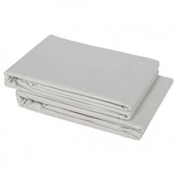 P'tit Basile Linge De Lit Bébé Drap Plat Coton Bio 118x180 Gris Perle