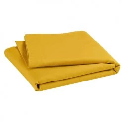 P'tit Basile Linge De Lit Bébé Drap Plat Coton Bio 118x180 Jaune Moutarde