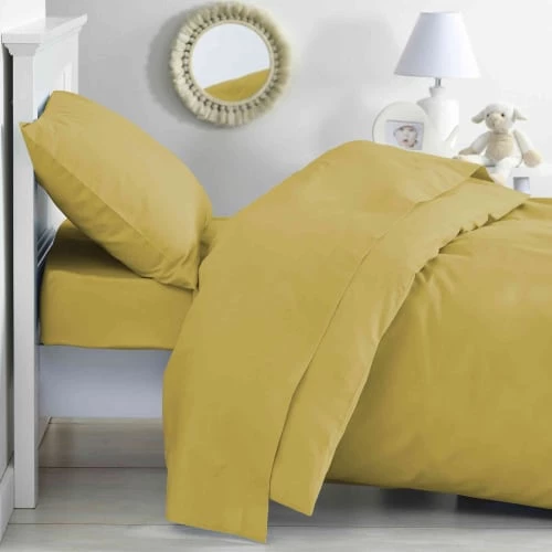 P'tit Basile Linge De Lit Bébé Housse De Couette 100% Coton Bio 100x140 Jaune Or 4 P'tit Basile Linge De Lit Bébé Housse De Couette 100% Coton Bio 100x140 Jaune Or – Image 2