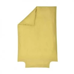 P'tit Basile Linge De Lit Bébé Housse De Couette 100% Coton Bio 100x140 Jaune Or