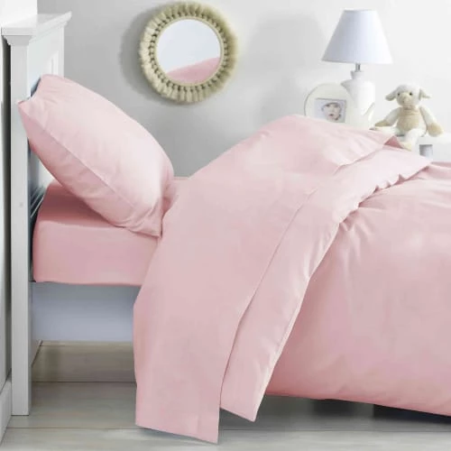 P'tit Basile Linge De Lit Bébé Housse De Couette 100% Coton Bio 100x140 Rose Pétale 4 P'tit Basile Linge De Lit Bébé Housse De Couette 100% Coton Bio 100x140 Rose Pétale – Image 2