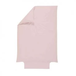P'tit Basile Linge De Lit Bébé Housse De Couette 100% Coton Bio 100x140 Rose Pétale