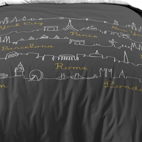 Lovely Casa Linge De Lit Enfant Housse De Couette 140x200 Anthracite + 1 Taie Coton 5 Lovely Casa Linge De Lit Enfant Housse De Couette 140x200 Anthracite + 1 Taie Coton – Image 3