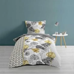 Douceur D'Intérieur Linge De Lit Enfant Housse De Couette 140x200 + Taie Blanc Coton