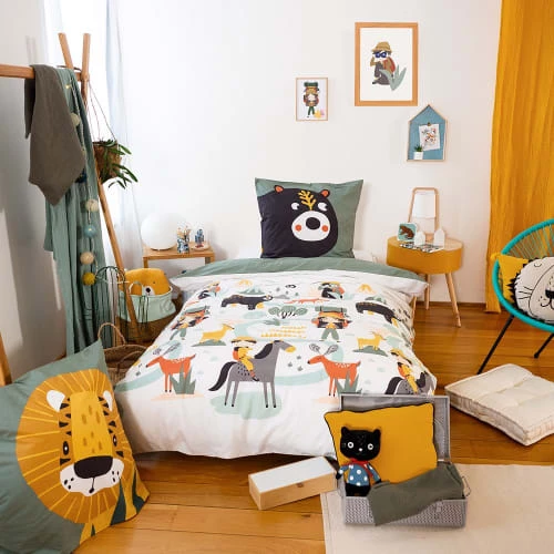 Côté Déco Linge De Lit Enfant Housse De Couette 140x200 + Taie Coton 4 Côté Déco Linge De Lit Enfant Housse De Couette 140x200 + Taie Coton – Image 2