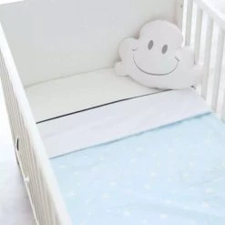 Kinousses Linge De Lit Bébé Housse De Couette Bébé Bleu Velours -Linge de lit bébé Soldes housse de couette bebe bleu velours 2