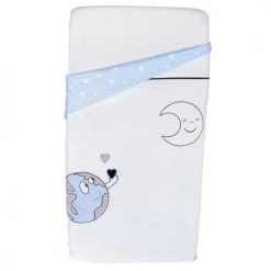 Kinousses Linge De Lit Bébé Housse De Couette Bébé Bleu Velours