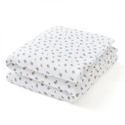 Cocoeko Linge De Lit Bébé Housse De Couette Bébé Fleurs (100x140cm)