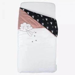 Kinousses Linge De Lit Bébé Housse De Couette Bébé Rose Coton -Linge de lit bébé Soldes housse de couette bebe rose coton 1