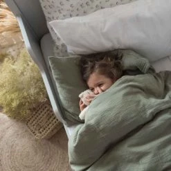 Cocoeko Linge De Lit Enfant Housse De Couette Bébé Vert Sauge -Linge de lit bébé Soldes housse de couette bebe vert sauge 4