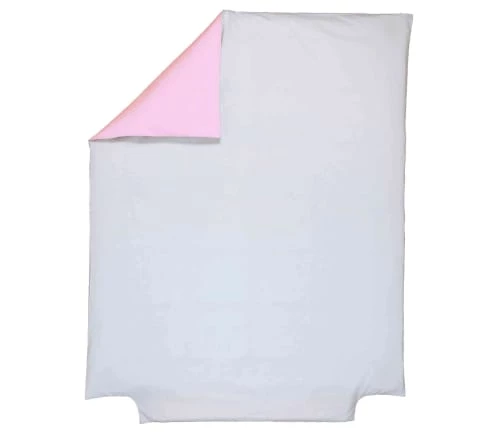 P'tit Basile Linge De Lit Bébé Housse De Couette Bicolore 100% Coton Bio 120x150 Gris Perle Et Rose P 4 P'tit Basile Linge De Lit Bébé Housse De Couette Bicolore 100% Coton Bio 120x150 Gris Perle Et Rose P – Image 2