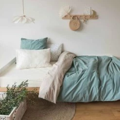 Cocoeko Linge De Lit Enfant Housse De Couette Coton Lavé Vert De Gris 10 Cocoeko Linge De Lit Enfant Housse De Couette Coton Lavé Vert De Gris -Linge de lit bébé Soldes housse de couette coton lave vert de gris 2