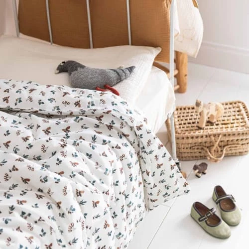 Cocoeko Linge De Lit Enfant Housse De Couette Enfant Coton Bio Imprimé Noisette 5 Cocoeko Linge De Lit Enfant Housse De Couette Enfant Coton Bio Imprimé Noisette – Image 3