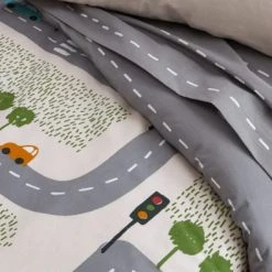 Becquet Linge De Lit Enfant Housse De Couette Enfant Réversible 140x200 Grise En Coton -Linge de lit bébé Soldes housse de couette enfant reversible 140x200 grise en coton 1