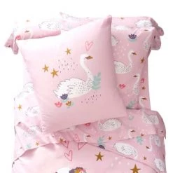 Becquet Linge De Lit Enfant Housse De Couette Enfant Réversible 200x200 Rose En Coton -Linge de lit bébé Soldes housse de couette enfant reversible 200x200 rose en coton 6