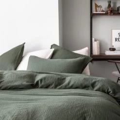 Essix Linge De Lit Enfant Housse De Couette Unie En Coton Blanc 140x200 12 Essix Linge De Lit Enfant Housse De Couette Unie En Coton Blanc 140x200 -Linge de lit bébé Soldes housse de couette unie en gaze de coton vert 140x200 2