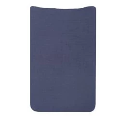 Kinousses Linge De Lit Bébé Housse De Matelas à Langer Bébé Gris Mousseline De Coton -Linge de lit bébé Soldes housse de matelas a langer bebe bleu marine mousseline de coton