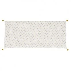Maisons Du Monde Matelas De Sol Enfant Housse De Matelas De Sol En Coton Bio Blanc, Blanc Et Jaune 90x190