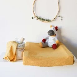 Kinousses Linge De Lit Bébé Housse De Tapis à Langer Bébé Moutarde Éponge -Linge de lit bébé Soldes housse de tapis a langer bebe moutarde eponge 2