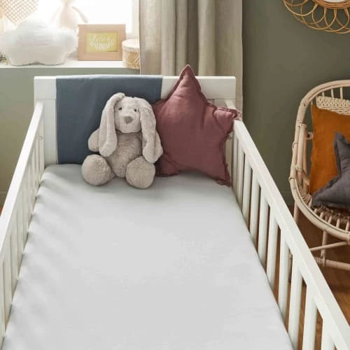 P'tit Lit Linge De Lit Bébé Lot De 2 Draps Housses Alèses 2 En 1 Coton Imperméable Gris 60x120 Cm 4 P'tit Lit Linge De Lit Bébé Lot De 2 Draps Housses Alèses 2 En 1 Coton Imperméable Gris 60x120 Cm – Image 2