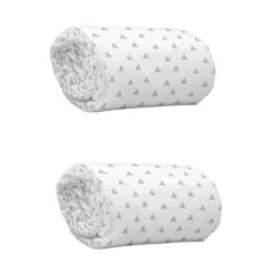 P'tit Lit Linge De Lit Bébé Lot De 2 Draps Housses Alèses 2 En 1 Coton Imperméable Imprimés 70x140