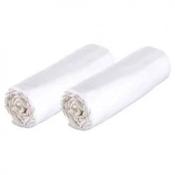 P'tit Basile Linge De Lit Bébé Lot De 2 Draps Housses Coton Bio Spécial Cododo 50x80 Blanc