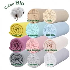 P'tit Basile Linge De Lit Bébé Lot De 2 Draps Housses Coton Bio Spécial Cododo 50x80 Gris Perle -Linge de lit bébé Soldes lot de 2 draps housses coton bio special cododo 50x80 gris perle 2