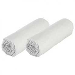 P'tit Basile Linge De Lit Bébé Lot De 2 Draps Housses Coton Bio Spécial Cododo 50x80 Gris Perle